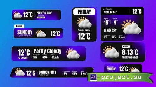 Videohive - Weather Forecast Lower Thirds - 65200314 - Project for After Effects