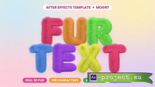 Videohive - Realistic Fluffy Fur Text - 65212747 - Project for After Effects