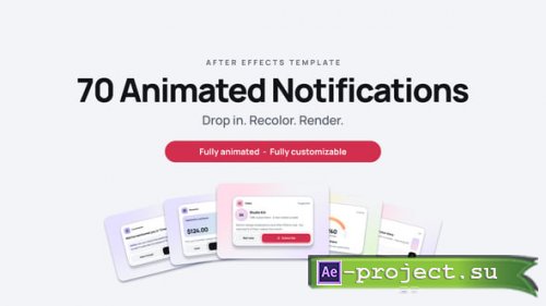 Videohive - 70 Animated Notifications - 65203155 - Project for After Effects