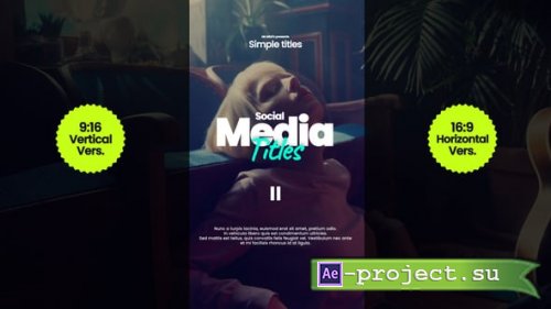 Videohive - Social Media Titles II - 65191164 - Project for After Effects