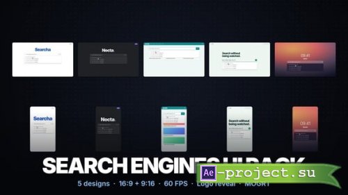 Videohive - Search Engine UI Pack | Animated Search Bar & Website Interface - 65215554