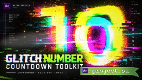 Videohive - Glitch Number Countdown Toolkit for After Effects - 65206964 - Project for After Effects