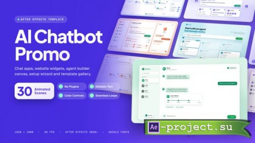 Videohive - AI Chatbot Promo Agent Builder UI Pack - 65271733 - Project for After Effects