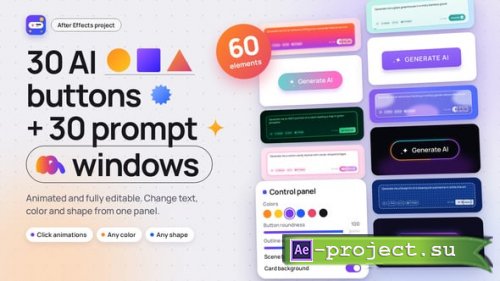 Videohive - PromptKit 60 AI Buttons & Prompt Windows - 65207359 - Project for After Effects