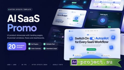 Videohive - AI SaaS UI Kit Product Explainer Scenes - 65215708 - Project for After Effects