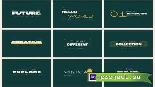 Videohive - Typography Titles | Ae - 65503932 - Project for After Effects
