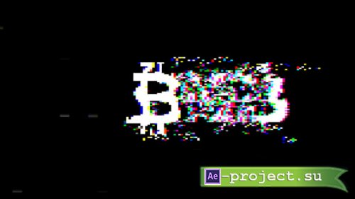 Videohive - Bitcoin Glitch Logo - 21105264 - Project for After Effects