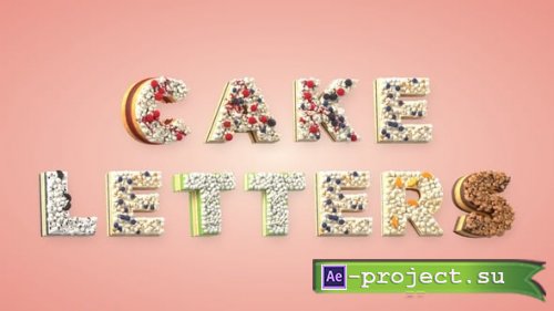 Videohive - Realistic 3D Cake Letters - 65533633 - Project for After Effects