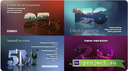 Videohive - 3D Titles - Glass Titles - Project for After Effects