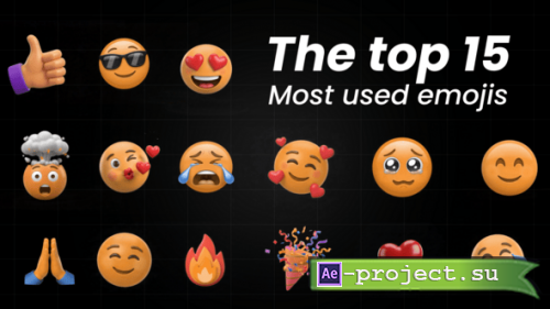 Videohive - Most used Emojis Pack - 65534518 - Project for After Effects