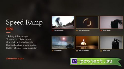 Videohive - Speed Ramp Pro - 24 One-Click & Drag Drop - 65542818 - Project for After Effects