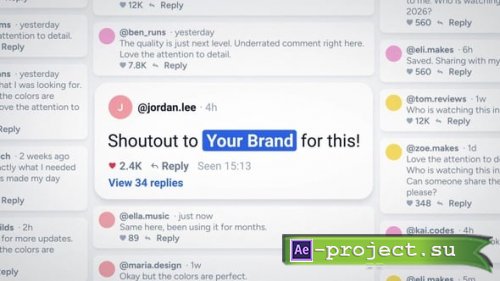 Videohive - Comments Match Cut - Social Typography Opener 4K for After Effects - 65562482