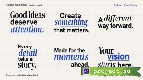 Videohive - Kinetic Serif Titles - 65561452 - Project for After Effects