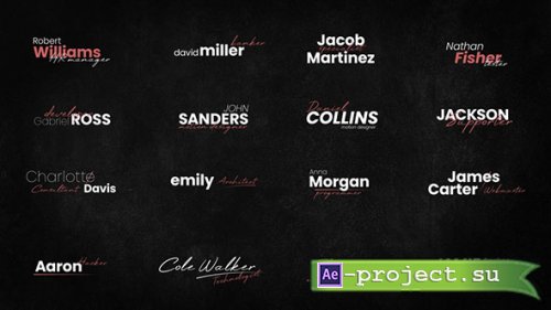 Videohive - 16 Ink Lower Thirds | Signature Titles - Project for After Effects