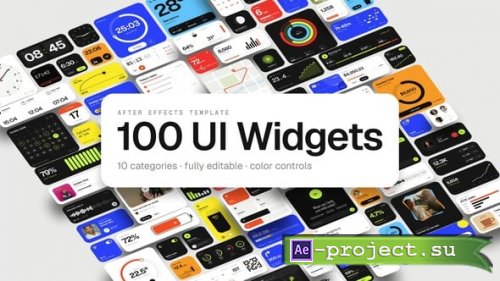 Videohive - 100 UI Widgets Pack - Animated Interface Elements - 65576463 - Project for After Effects