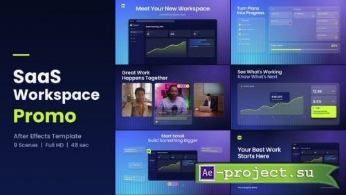 Videohive - SaaS Workspace Promo - Glass UI Software Showcase - 65562571 - Project for After Effects