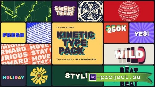 Videohive - Retro Neobrutalism Kinetic Type Pack - 65562505 - Project for After Effects