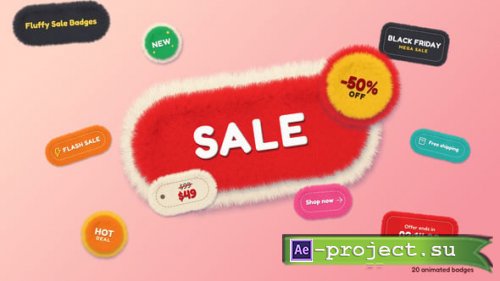 Videohive - Creative Fluffy Sale Badges Pack - 65561730 - Project for After Effects