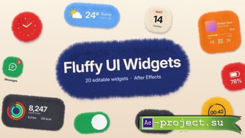 Videohive - Fluffy 3D UI Widgets - 65561555 - Project for After Effects