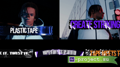 Videohive - Plastic Tape Text Effects with Distorted Typography - 65534380 - Project for After Effects