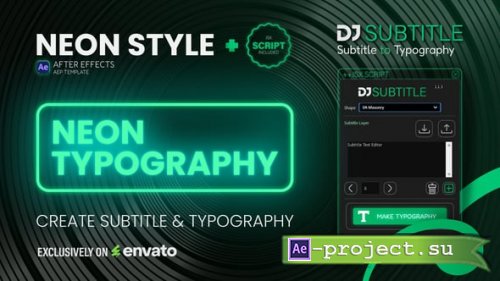 Videohive - Neon Style | DJ Subtitle - 65560747 - Project for After Effects