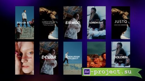 Videohive - Vertical Title �ard Design AE - 65506447 - Project for After Effects