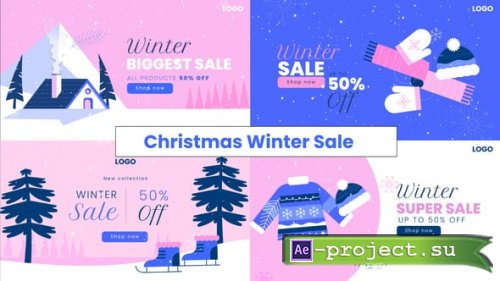 Videohive - Christmas Winter Sale Website Banner Collection with Winter Clothing Accessories & Holiday Shopping - 65561681