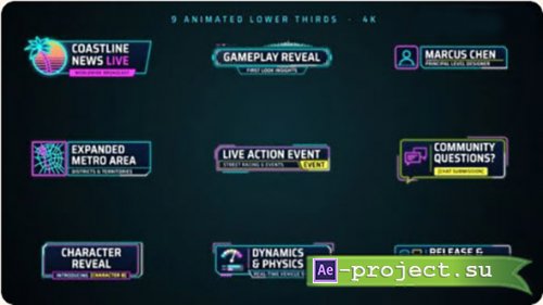 Videohive - Game Lower Thirds - Project for After Effects