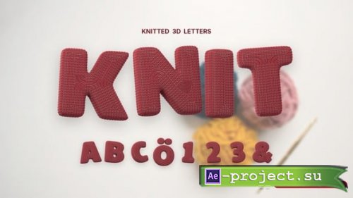 Videohive - Realistic Knitted Letters - 65596510 - Project for After Effects