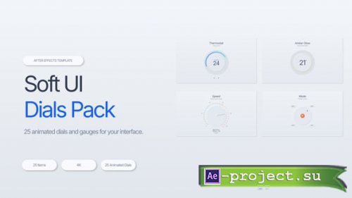 Videohive - Soft UI Dials Pack - 65596474 - Project for After Effects