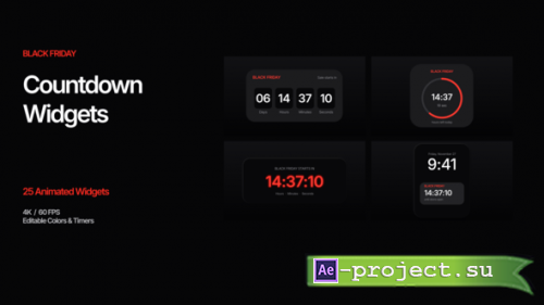 Videohive - Black Friday Countdown Widgets - 65596546 - Project for After Effects