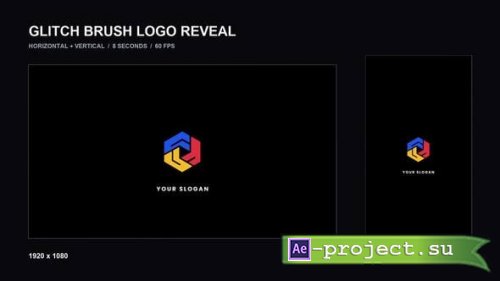 Videohive - Glitch Brush Logo Reveal - 65626603 - Project for After Effects