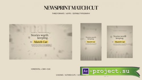 Videohive - Newspaper Match Cut - 65610941 - Project for After Effects