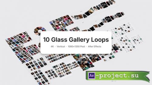 Videohive - Glass Gallery - Liquid Glass Photo Loops - 65596715 - Project for After Effects