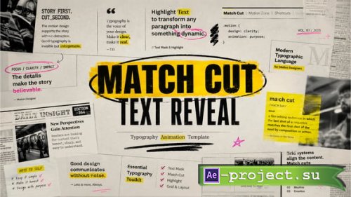 Videohive - Match Cut Text Reveal For After Effects - 65596674 - Project for After Effects