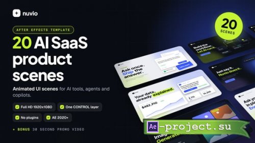 Videohive - AI Software Promo 20 SaaS Dashboard Scenes - 65596591 - Project for After Effects