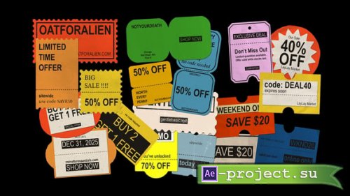 Videohive - Crumpled Unfold Paper Discount Lower Third - 65610542 - Project for After Effects