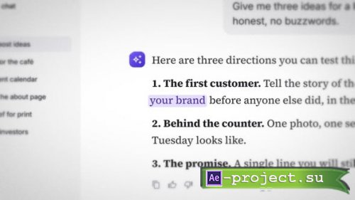 Videohive - Match Cut AI - Chatbot, AI Search and AI Workspace Text Opener - 65648190