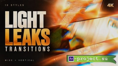 Videohive - Light Leaks Transitions - 65626207 - Project for After Effects