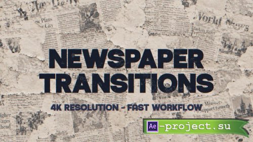 Videohive - Newspaper Transitions - 65647974 - Project for After Effects