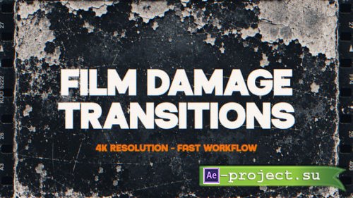 Videohive - Film Damage Transitions - 65647971 - Project for After Effects