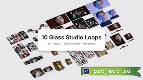 Videohive - Glass Studio - Liquid Glass Photo Loops - 65648016 - Project for After Effects