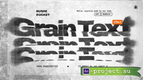 Videohive - Grain Text Effect - 65596451 - Project for After Effects