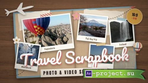 Videohive - Travel Scrapbook Slideshow - Photo & Video Journey With Map - 65636578 - Project for After Effects
