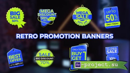Videohive - Retro Promotion Banners Tag - 65618497 - Project for After Effects