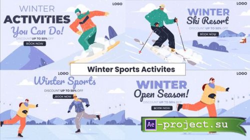 Videohive - Winter Sports Activities & Ski Resort Sale Promotional Website Banner - 65648361 - Project for After Effects