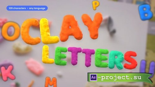 Videohive - Realistic 3D Clay Letters - 65651376 - Project for After Effects