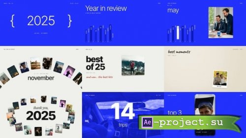 Videohive - Electric Blue Year Recap - 65674830 - Project for After Effects