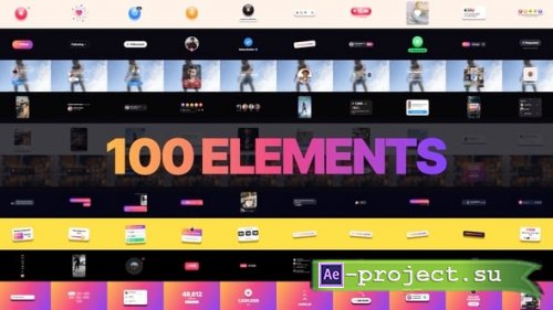 Videohive - Instagram Elements UI Pack - 100 Social Media Elements - 65651668 - Project for After Effects