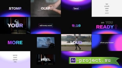 Videohive - Stomp Claps - Typography Opener - 65651674 - Project for After Effects